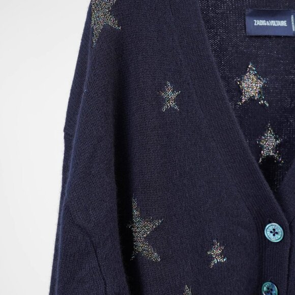 NWT Zadig Voltaire Star Motif Cashmere Cardigan - Picture 3 of 10